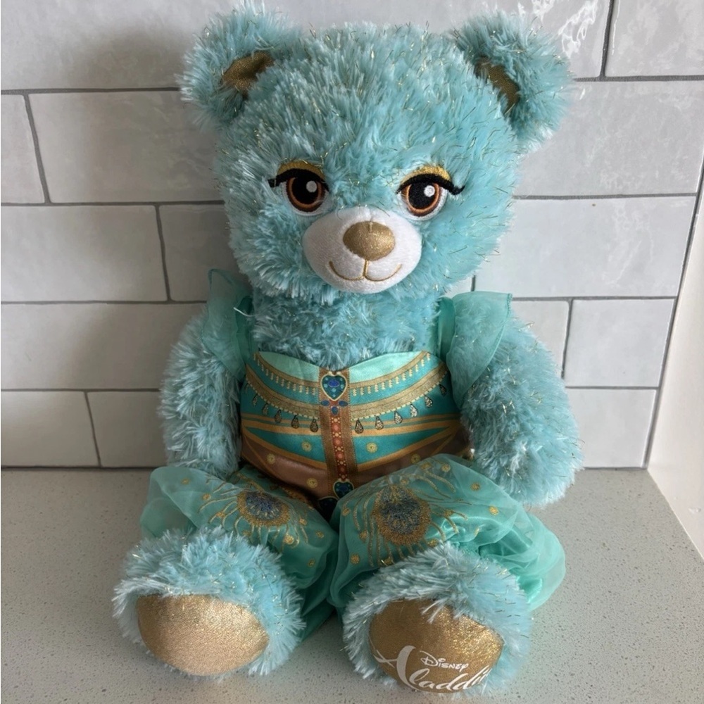Build A Bear Disney Aladdin Jasmine 16" Stuffed Plush Bear w/Outfit EUC